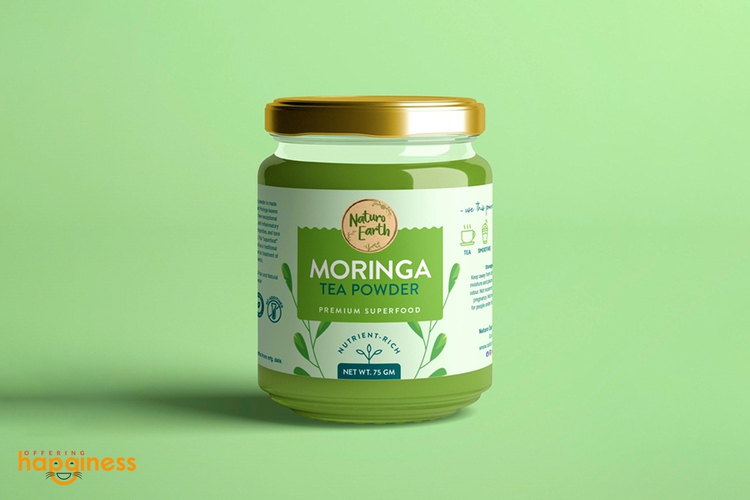 Moringa Tea powder jar