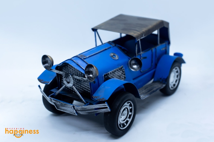 Blue Vintage Car