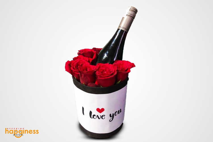 Rose and Wine Box