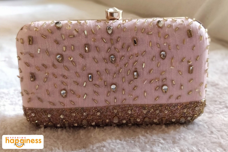 Pink Clutch with Stud
