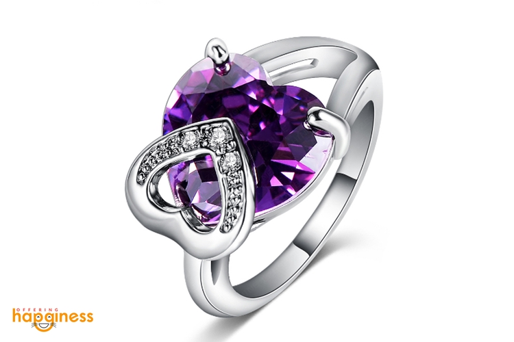 Custom Purple Onyx Luxury Cocktail Ring in 14K Rose Gold | Serge